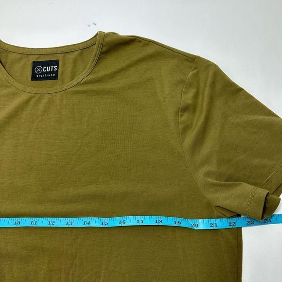 CUTS Clothing Split Hem Pyca Pro Men’s Green T-Shirt size XL - Picture 7 of 9